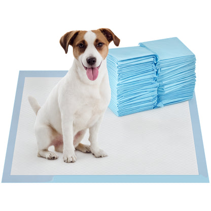 Pawhut Empapadores Para Perros 100 Unidad 45x60 Cm Diseño De 6 Capas Azul_0