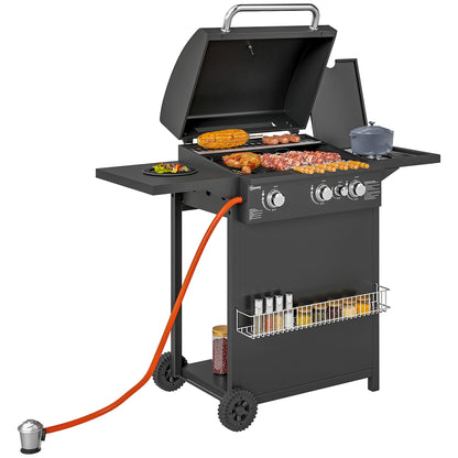 Outsunny Barbacoa De Gas Bbq Gas Con 3+1 Quemadores 8_0