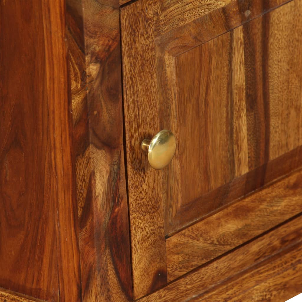 Mesita De Noche De Madera Maciza De Sheesham 40x30x50 Cm_3