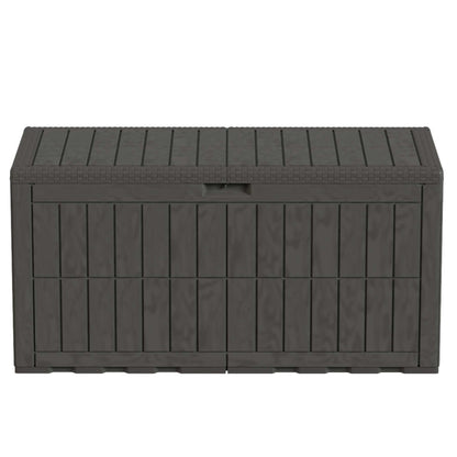 Outsunny Arcón Exterior Capacidad 440l Con Tapa Bloqueable Barras De Gas Café_3