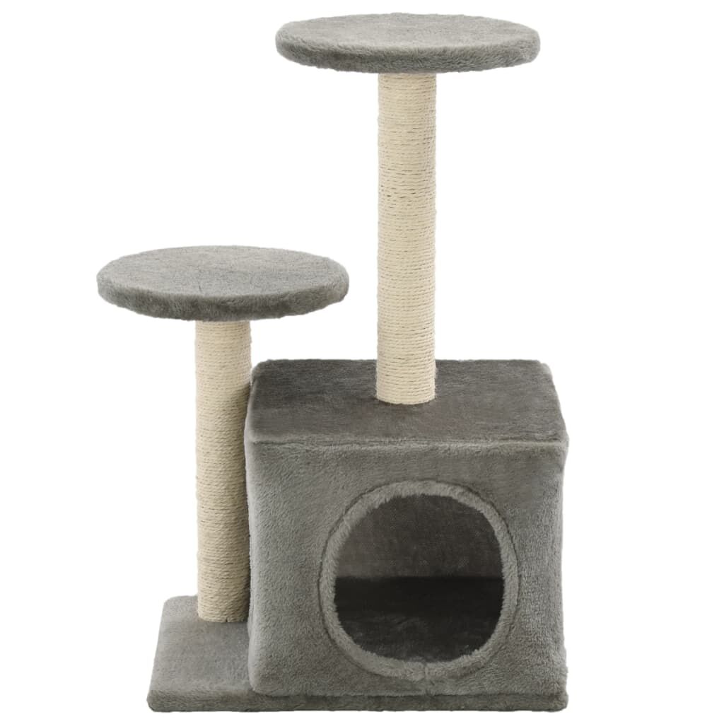 Vidaxl Rascador Para Gatos Con Poste Rascador De Sisal 60 Cm Gris_2