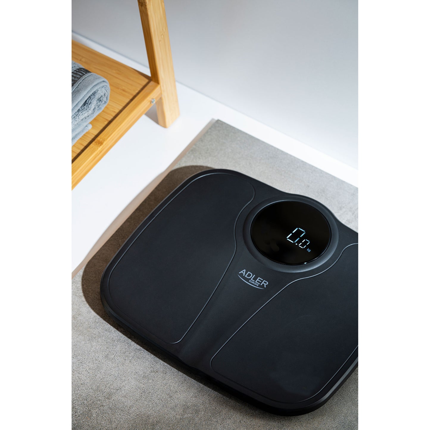 Báscula De Baño Digital, Alta Precisión 180kg, Pantalla Led Apagado Automático, Antideslizante, Briebe, Sc1124b, Negro