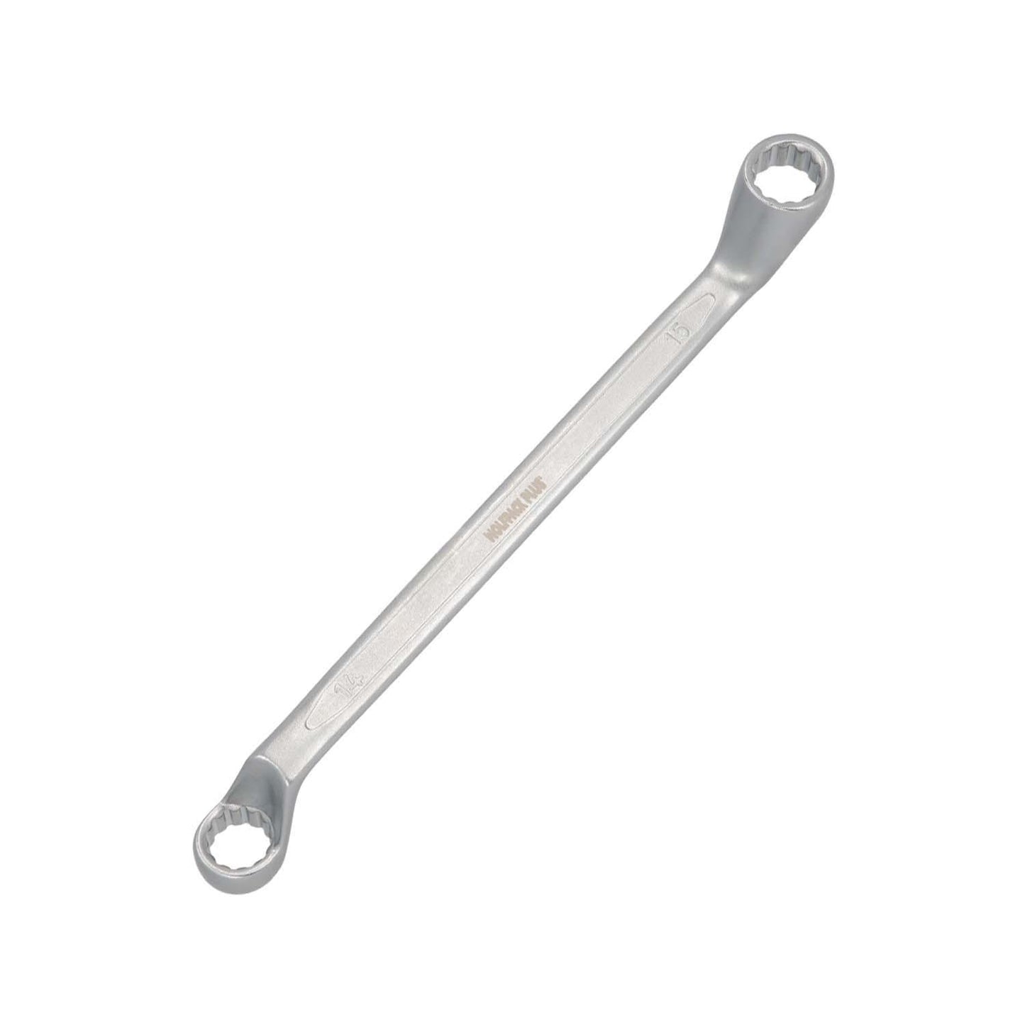 Llave Estrella Acodada Plus Acero Cromo Vanadio 14x15 Din 838. Llave Doble Boca Acodada, Llave Fija Estrella Acodada_0