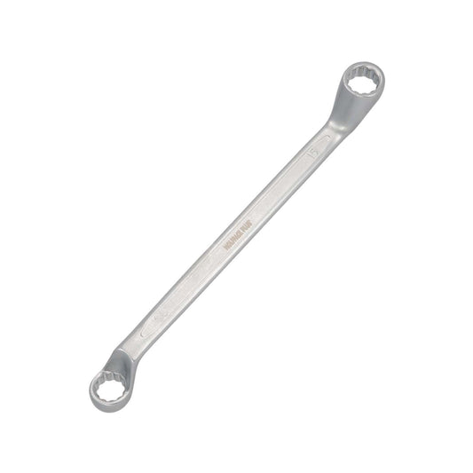 Llave Estrella Acodada Plus Acero Cromo Vanadio 14x15 Din 838. Llave Doble Boca Acodada, Llave Fija Estrella Acodada_0