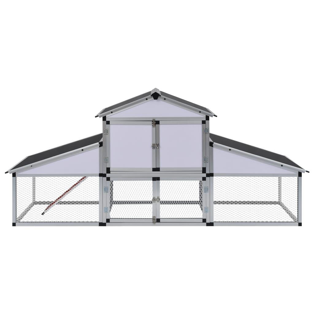 Vidaxl Gallinero Con Corral Y Nido Aluminio_1