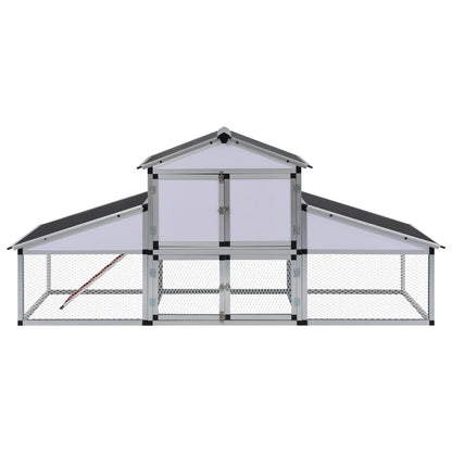 Vidaxl Gallinero Con Corral Y Nido Aluminio_1