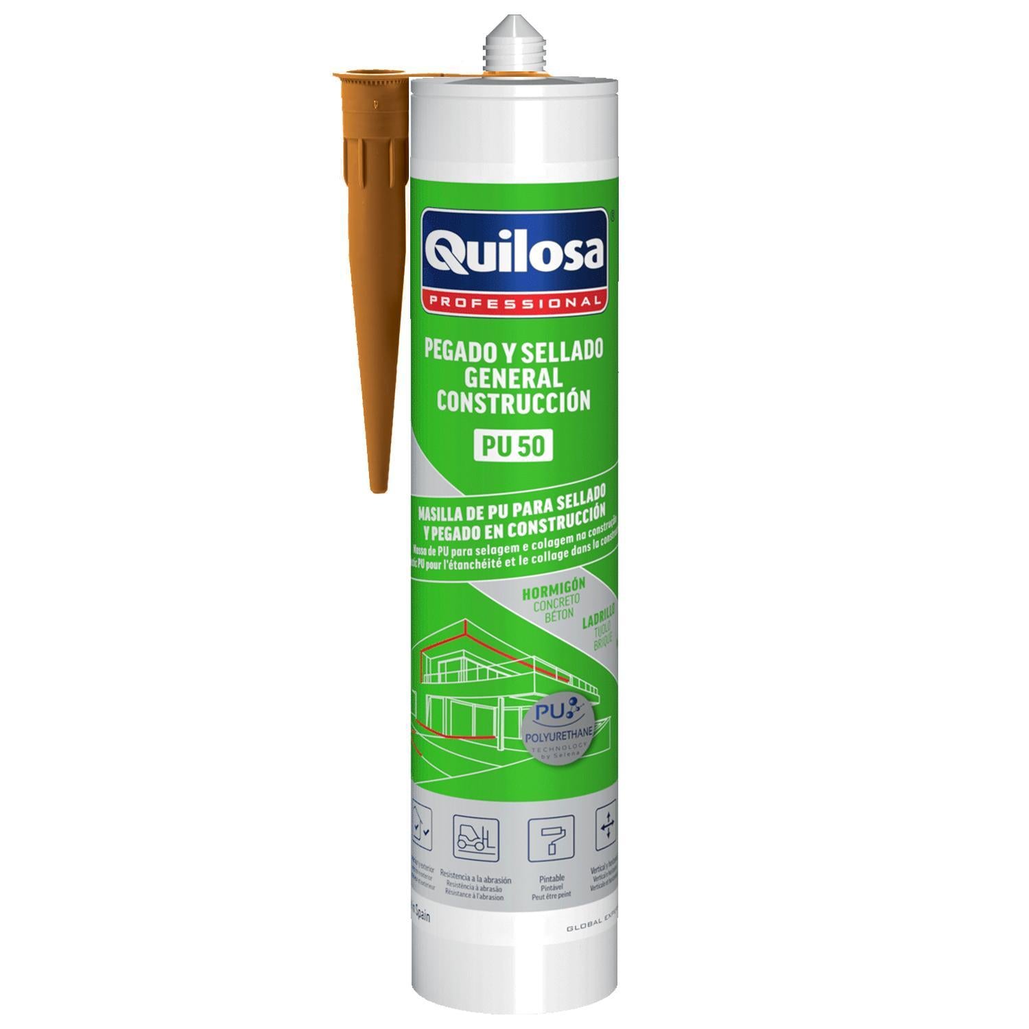 Masilla Poliuretano Marrón Cartucho 300 Ml._0