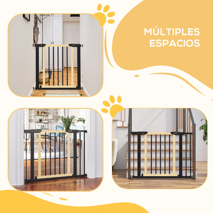 Pawhut Barrera Seguridad Para Perros Extensible Para Escaleras Puertas 75-103 Cm_3