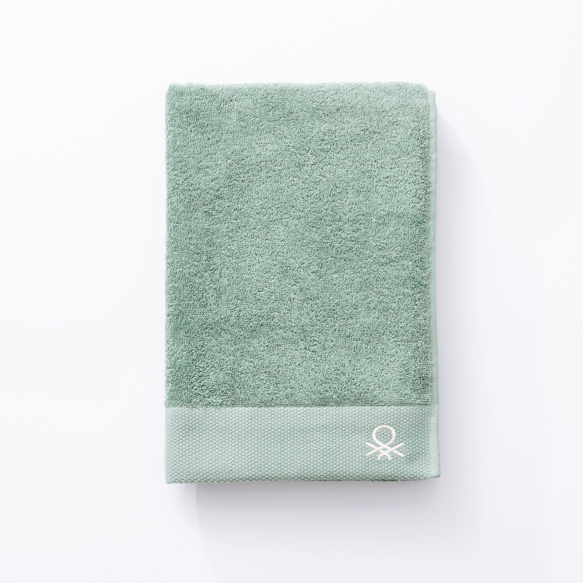 Set 3pzs Toalla 100% Algodon 500gsm C/ Logo Bordado 30x50 + 50x90 + 70x170 Verde Core Benetton_2