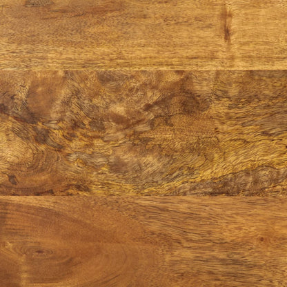 Mesa De Centro Hierro Y Madera Maciza De Mango 45x45x40 Cm_4