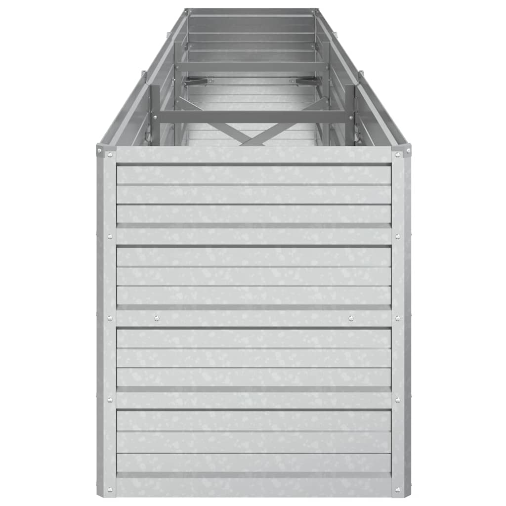Arriate De Acero Galvanizado Plateado 240x40x45 Cm_4