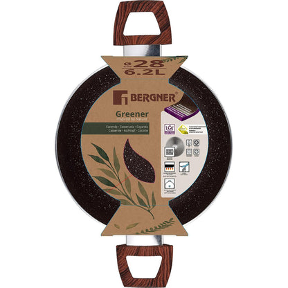 Batería De Cocina 9 Piezas Aluminio Prensado y Aluminio Forjado Inducción Greener Bergner