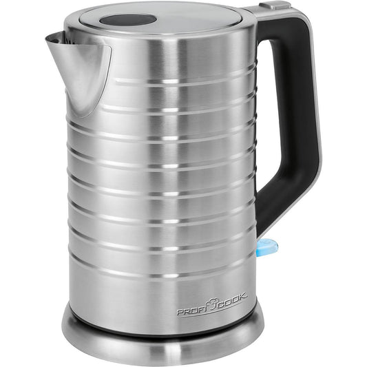 Hervidor Agua Eléctrico, 1,7 L, Sin Bpa, Acero Inoxidable, Resistencia Oculta, Inalámbrico Proficook Wks1119, 2200w_0