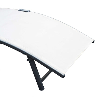 Outsunny Tumbona Plegable Con Respaldo Ajustable 137x63,5x100,5 Cm Beige_3