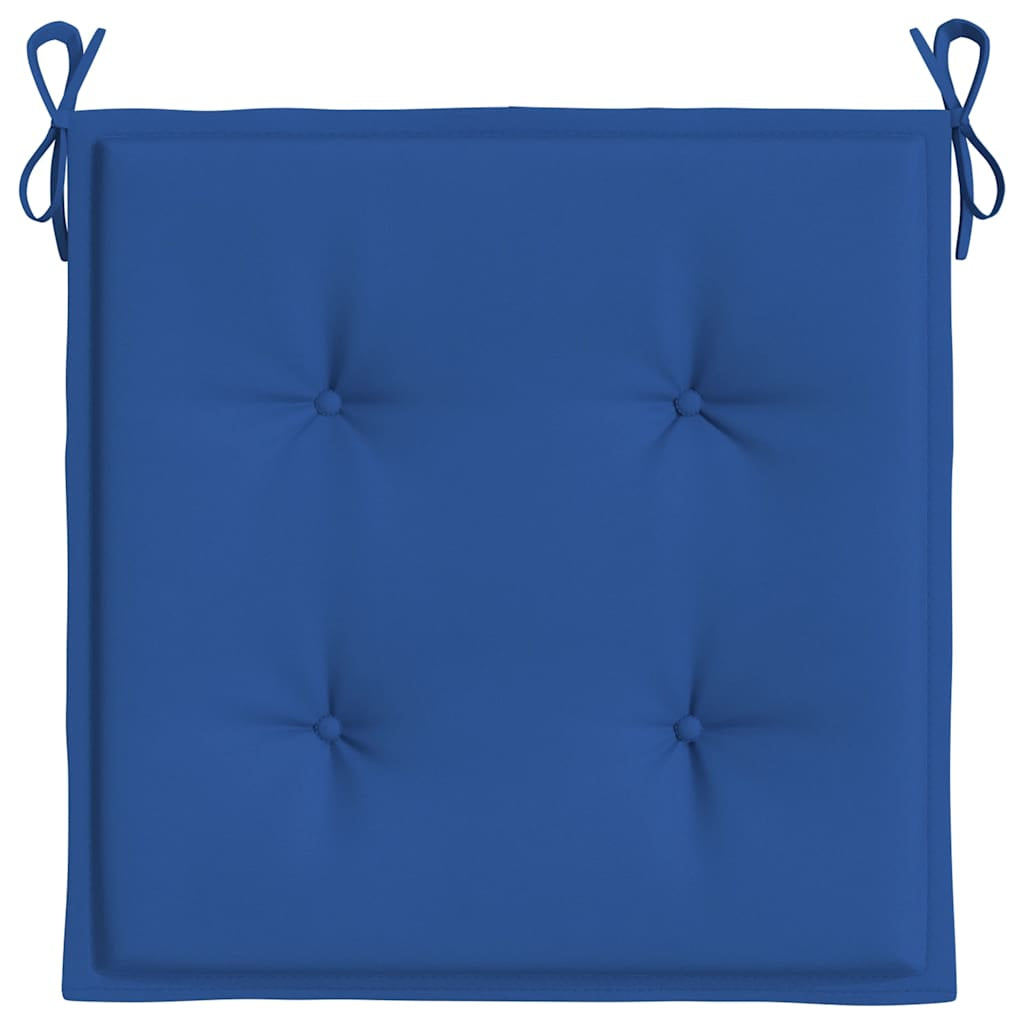 Vidaxl Cojines De Silla De Jardín 2 Uds Tela Oxford Azul 50x50x4 Cm_4