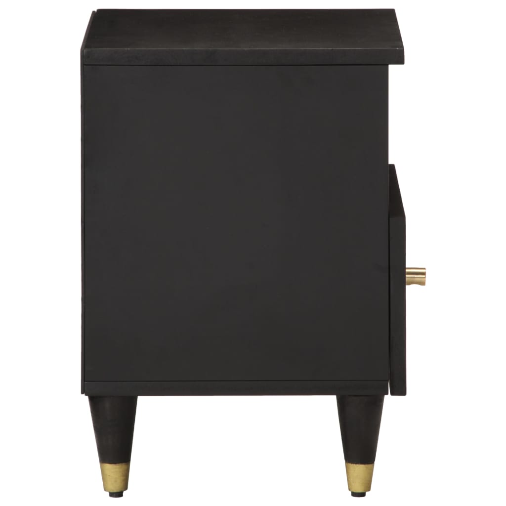 Mesita De Noche De Madera Maciza De Mango 40x33x46 Cm_2