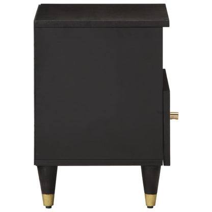 Mesita De Noche De Madera Maciza De Mango 40x33x46 Cm_2