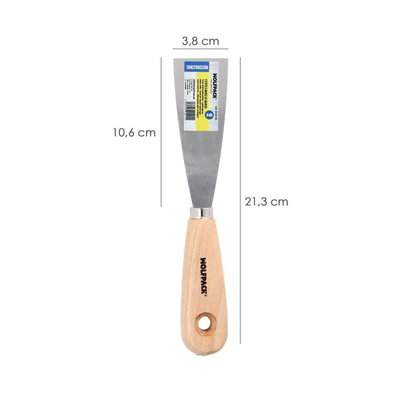 Espatula Mango Madera Hoja Acero 40 Mm. Espatula Yeso, Espatula Pintor, Espatula Masillas, Espatula Pladur, Etc._1