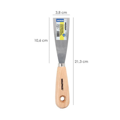 Espatula Mango Madera Hoja Acero 40 Mm. Espatula Yeso, Espatula Pintor, Espatula Masillas, Espatula Pladur, Etc._1