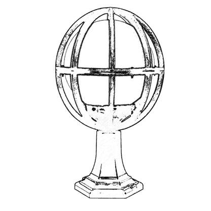 Aplique De Suelo Globo Recto Pantalla Blanca Para Exterior, Abs , Negro, 30x30x50, Casquillo E 27 Max 60 W_1