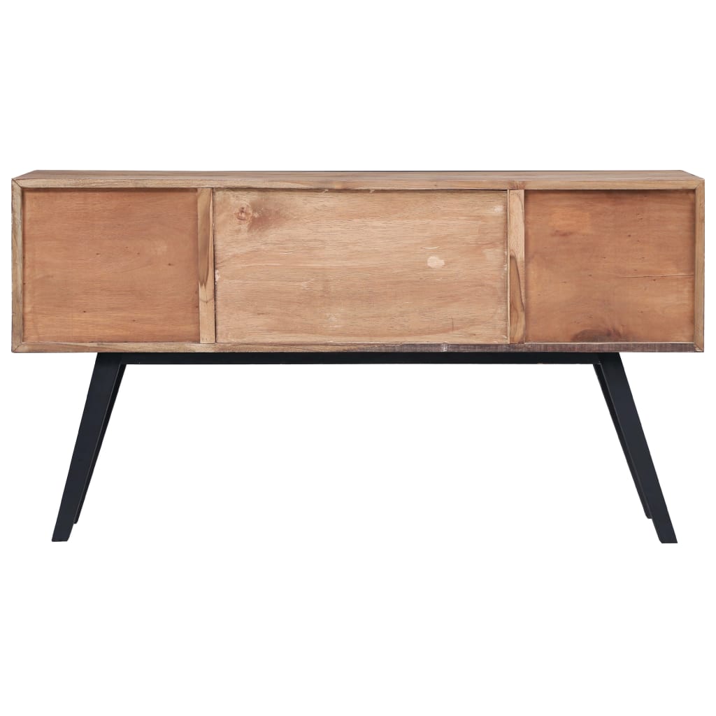 Aparador De Madera De Teca Maciza 110x30x75 Cm_3