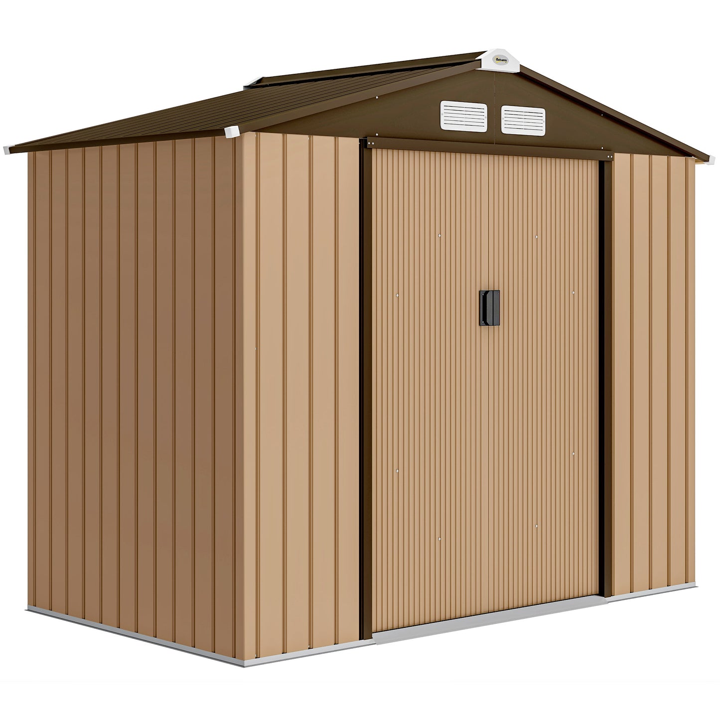Outsunny Caseta De Jardín Exterior 2,42 M² 213x130x185 Cm Con Puerta Corredera_0