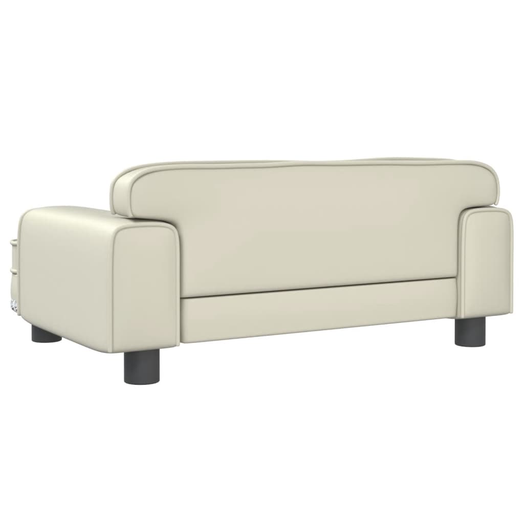 Cama Para Perros De Cuero Sintético Crema 70x45x30 Cm / Vetonek_2