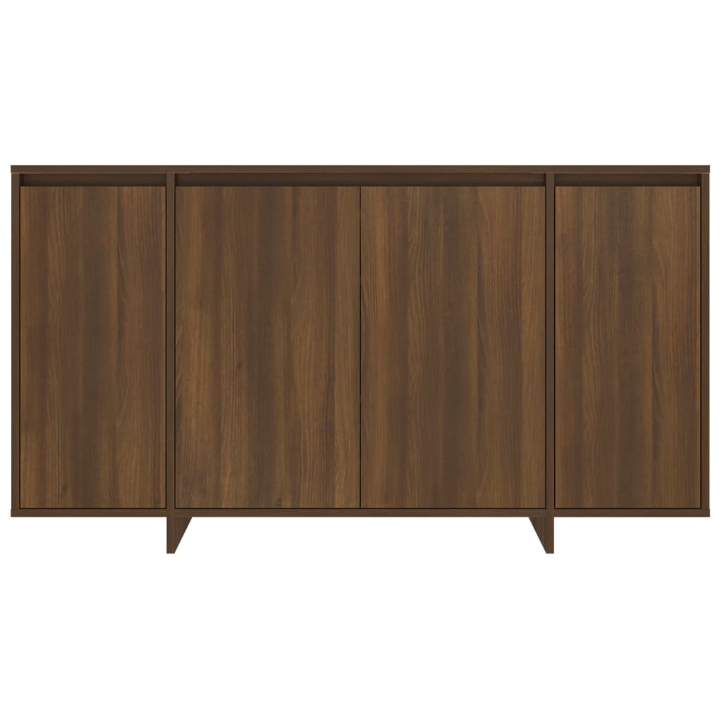 Aparador De Madera De Ingeniería Marrón Roble 135x41x75 Cm / Vetonek_2