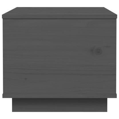 Mesa De Centro De Madera Maciza De Pino Gris 40x50x35 Cm_4