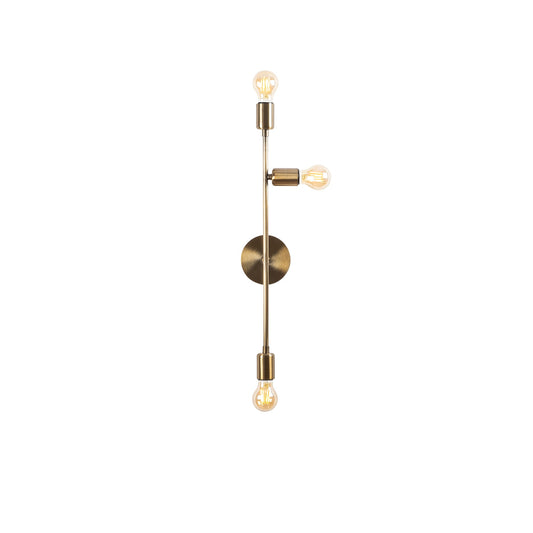 Aplique De Pared, Hierro , Vintage, 15x15x65, Casquillo 3 X E 27 Max 40 W_0