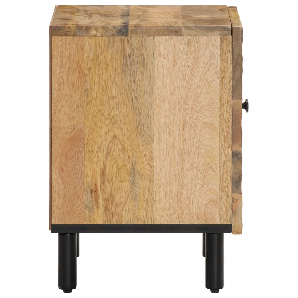 Mesita De Noche De Madera Maciza De Mango 40x33x46 Cm_2
