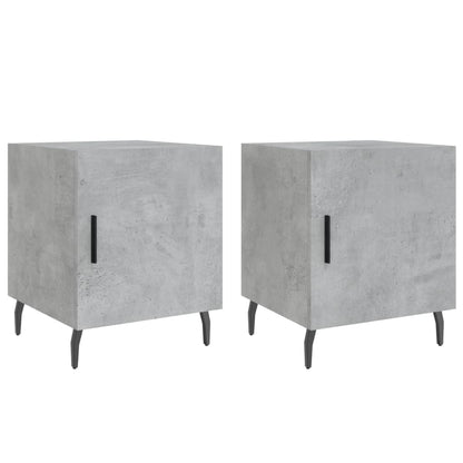 Mesitas Noche 2 Uds Madera Ingeniería Gris Hormigón 40x40x50 Cm_0