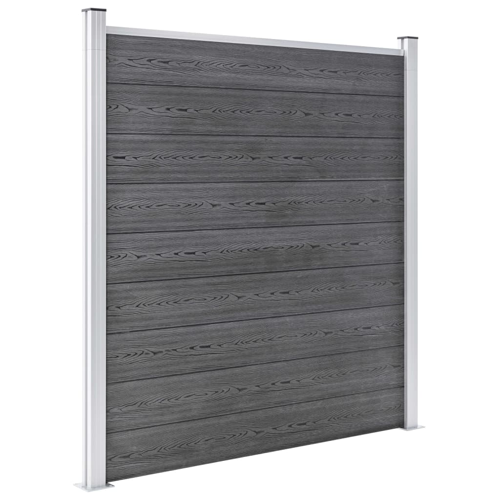 Valla De Jardín De Wpc Gris 1045x186 Cm / Vetonek_4
