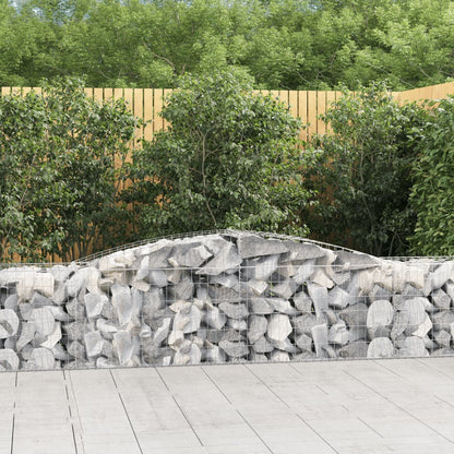 Cestas De Gaviones 3 Uds Forma De Arco Hierro 400x50x60/80 Cm_1