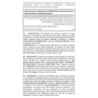Creatina Monohidrato 200 Mesh - 120 Cápsulas Vegetales - Aumento De La Masa Muscular - Masmusculo_4