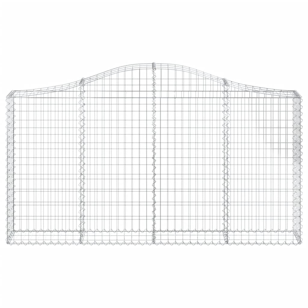 Cestas De Gaviones 10 Uds Forma Arco Hierro 200x30x100/120 Cm_3