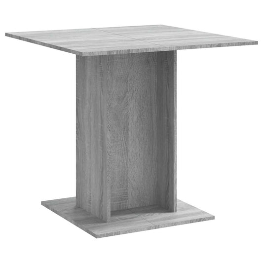 Mesa De Comedor Madera Contrachapada Gris Sonoma 80x80x75 Cm_0