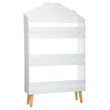 Well Home - Biblioteca De Madera Con 3 Estantes En Color Blanco Y Diseño De Nube H.100cm_0