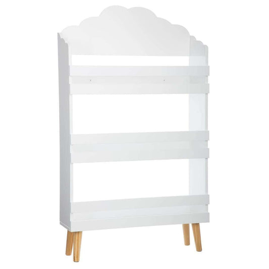 Well Home - Biblioteca De Madera Con 3 Estantes En Color Blanco Y Diseño De Nube H.100cm_0