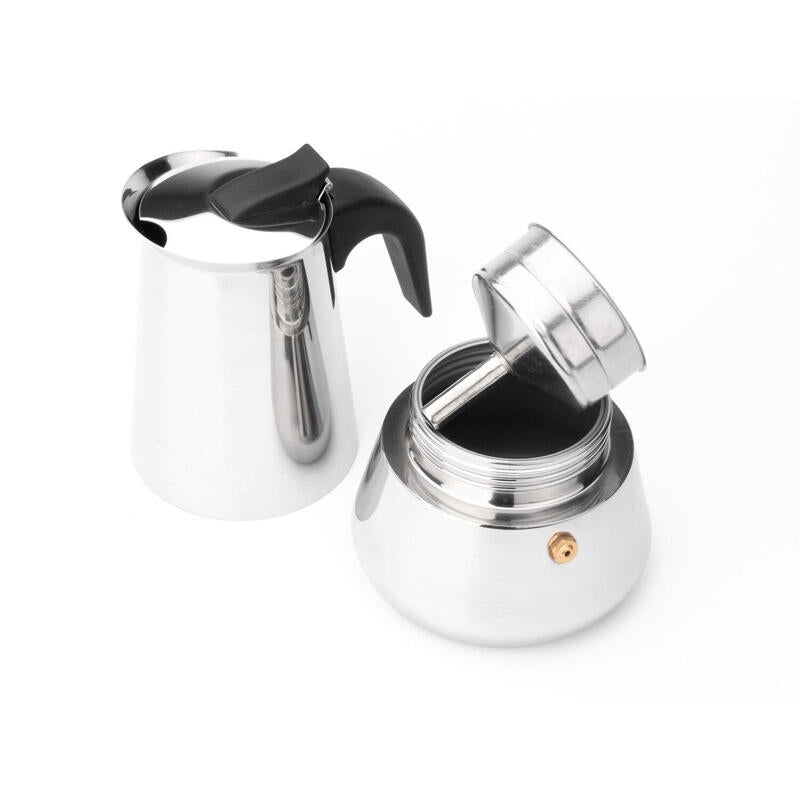 Cafetera Italiana Leopold Vienna Espresso Maker Trevi Acero/6 Tazas Lv113003_1