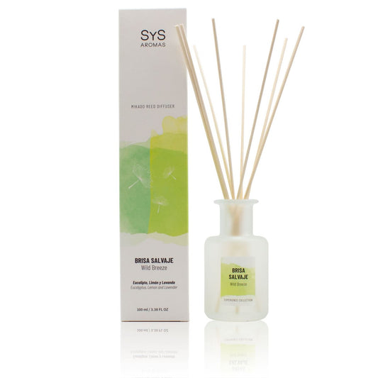 Ambientador Mikado Brisa Salvaje Experience 100 ml | Aroma Fresco y Natural | Fragancia Intensa y Duradera Con Varillas_0