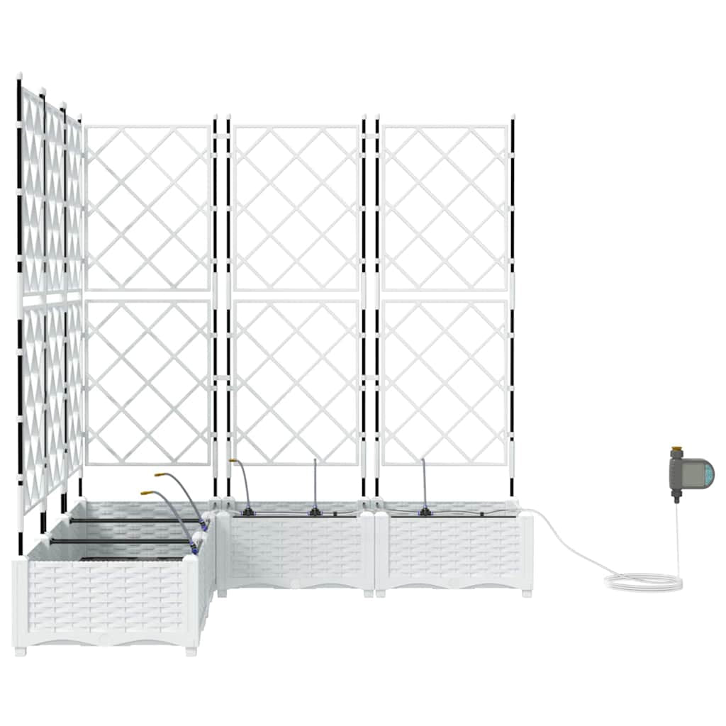Vidaxl Jardineras Blanco 120 X 120 X 126 Cm Acero_4