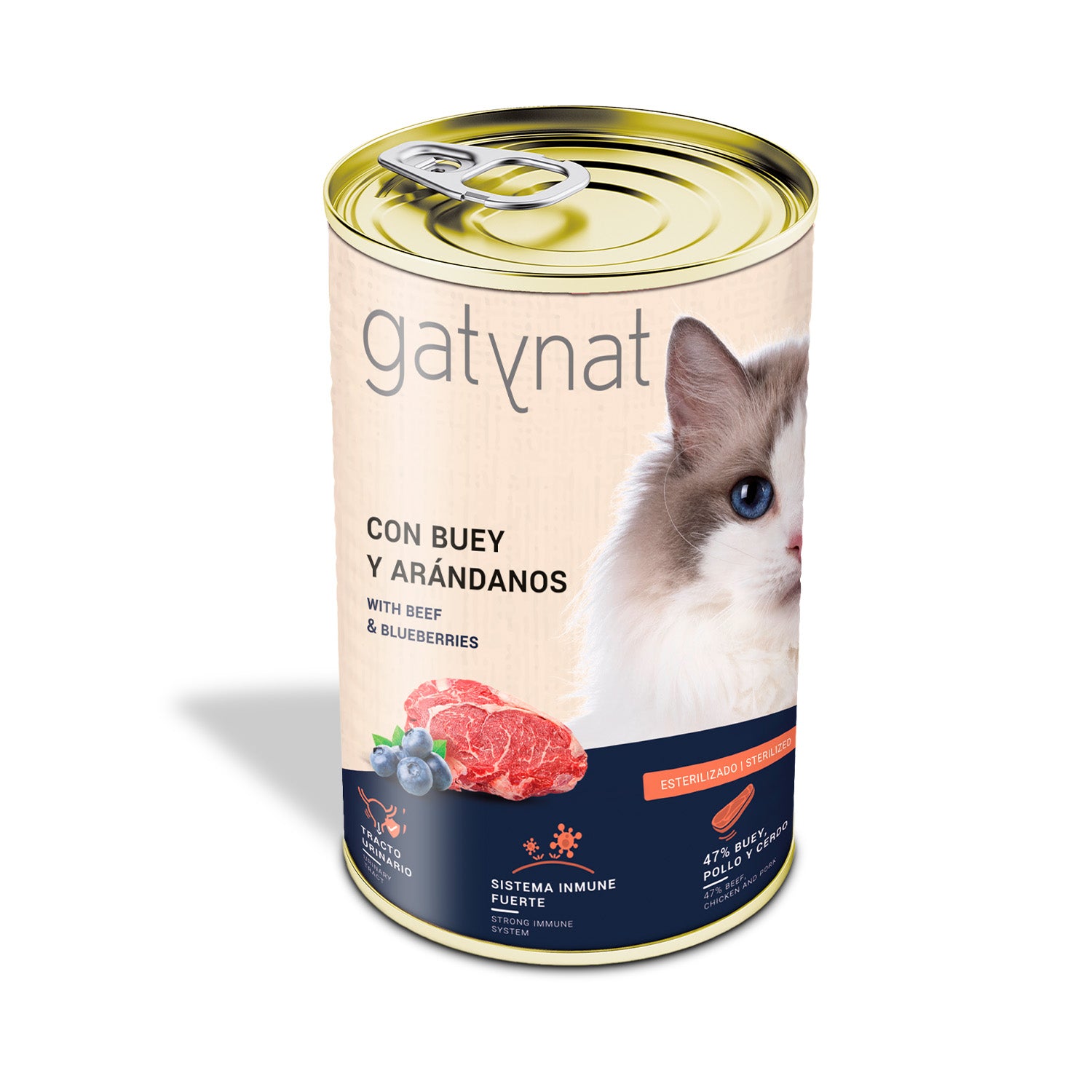 Gatynat Buey Y Arándanos, 400g X 12 Latas_1