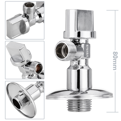 Llave De Paso Cisterna En Escuadra 1/2 - 3/8 Cromado_1