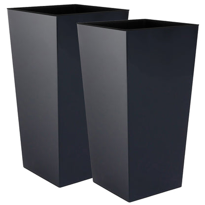 2 Unidades De Maceta Alta Urbi 49 Litros, De Plástico, 32,5 X 32,5 X 61 Cm Antracita_0