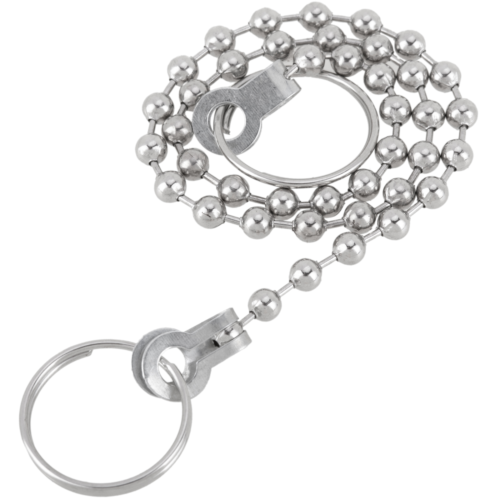 Cadena De Bolas Cromada Para Tapón De Desagüe Cocina O Baño Con Anillas De 45cm_1