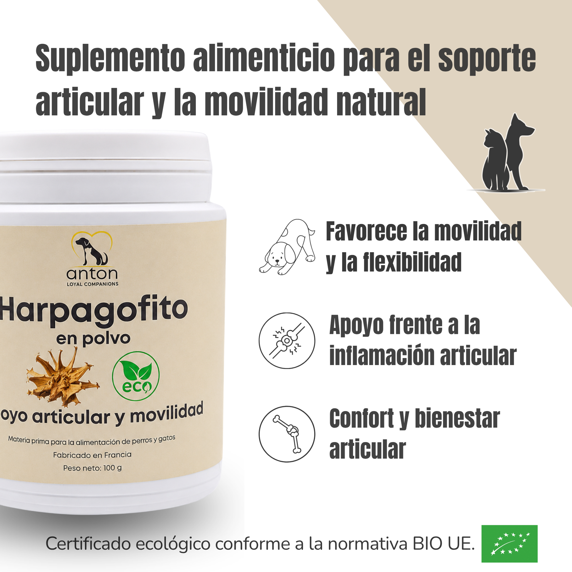 Harpagofito ECO para perros y gatos – Confort articular – 100 g_1