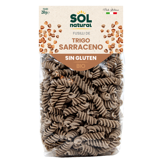 Fusilli de trigo sarraceno sin gluten bio Sol Natural 250 g