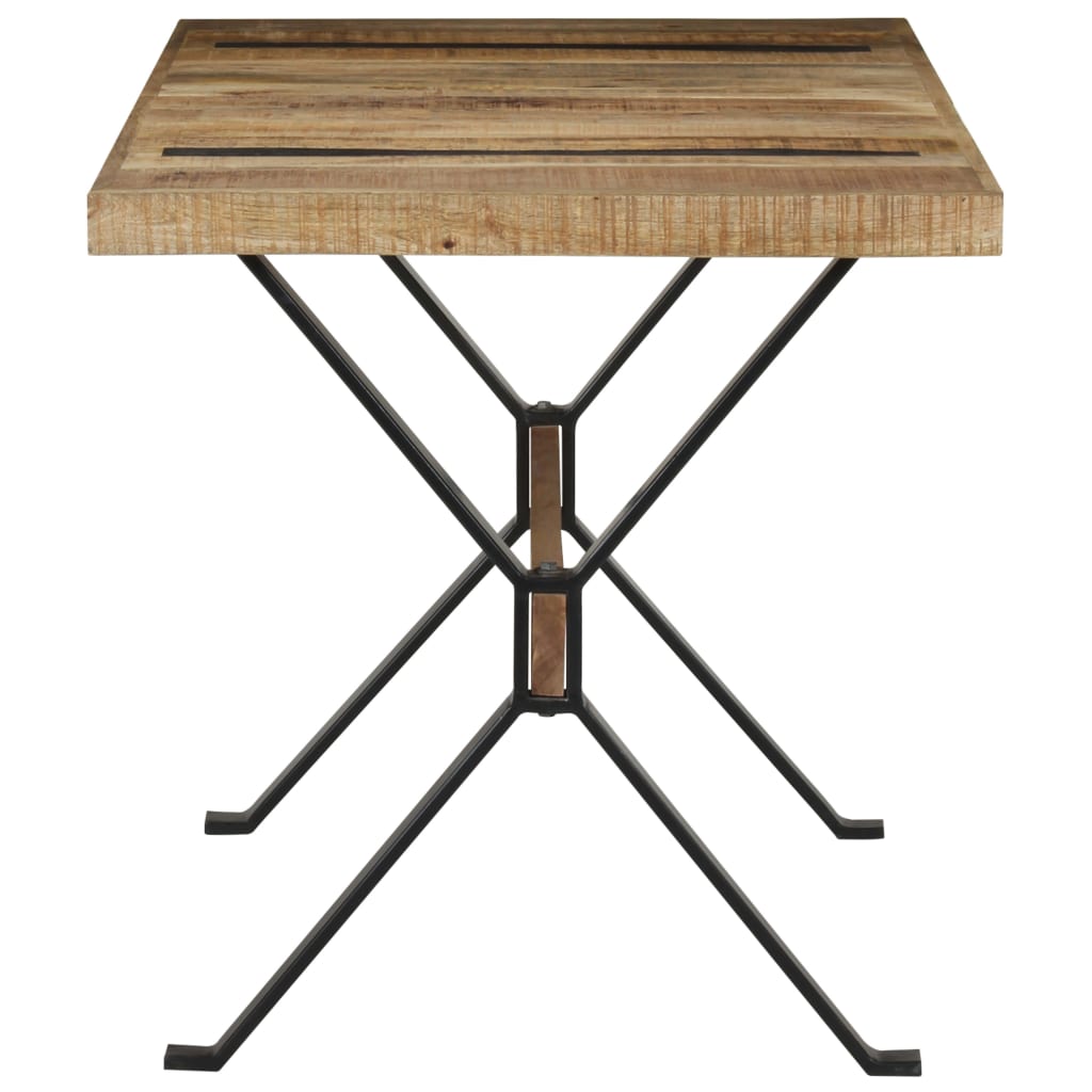 Mesa De Comedor Madera De Mango Rugosa 140x70x76 Cm_1