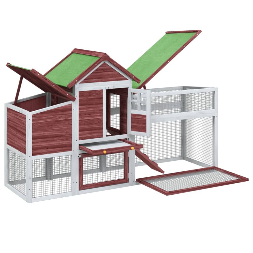 Vidaxl Gallinero Madera Maciza De Pino Color Moca 186,5x58,5x113 Cm_4